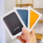 Apple iPhone ile Uyumlu MagSafe özellikli Deri Cüzdan (Siyah)